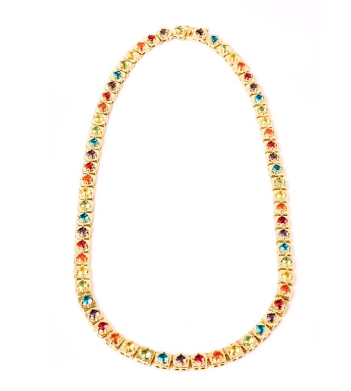 Gold-Tone Stainless Steel and Zirconia Bracelet — Designed for Women for Weddings, Parties, and Engagements