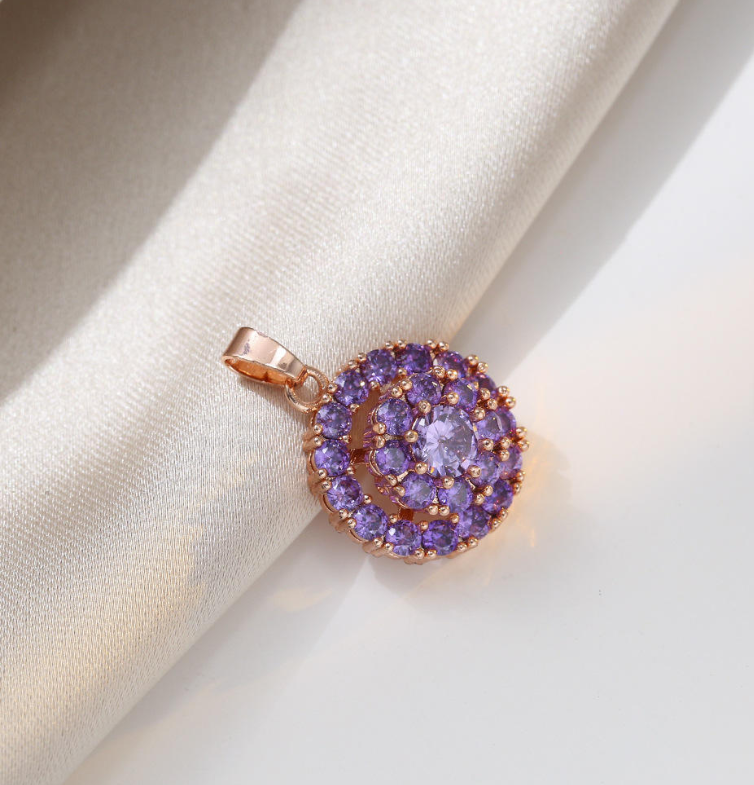 "Spinning Stars" Clavicle Jewelry Set — Stainless Steel Spinning Necklace, Ring, and Earrings, Inlaid with Zircon; Durable and Exceptionally Stylish.