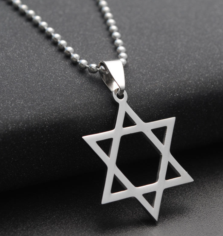 Geometric Six-Pointed Star Necklace — Stainless Steel Fashion Pendant Jewelry (Unisex)