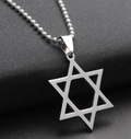 Geometric Six-Pointed Star Necklace — Stainless Steel Fashion Pendant Jewelry (Unisex)