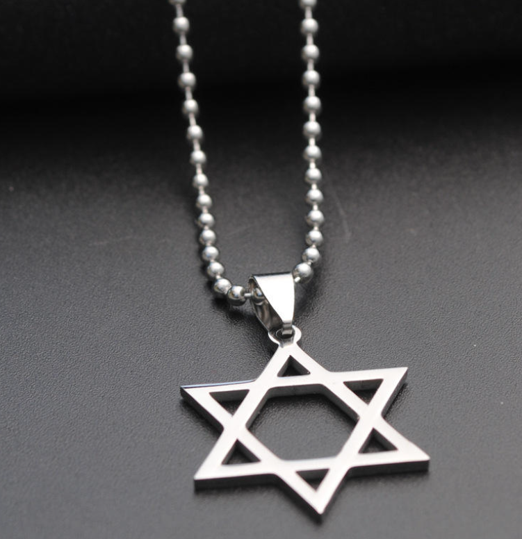 Geometric Six-Pointed Star Necklace — Stainless Steel Fashion Pendant Jewelry (Unisex)