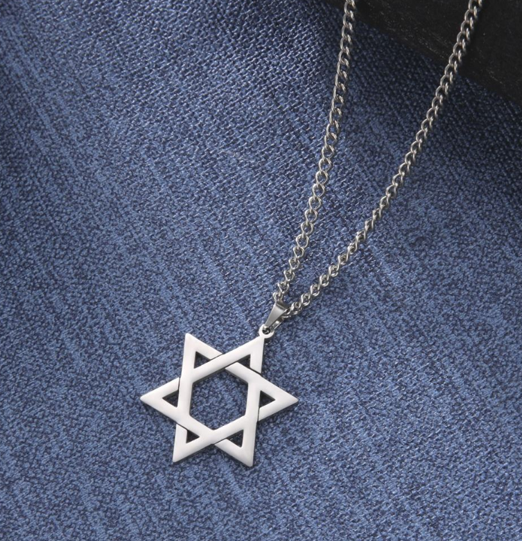 Geometric Six-Pointed Star Necklace — Stainless Steel Fashion Pendant Jewelry (Unisex)