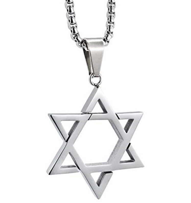 Geometric Six-Pointed Star Necklace — Stainless Steel Fashion Pendant Jewelry (Unisex)