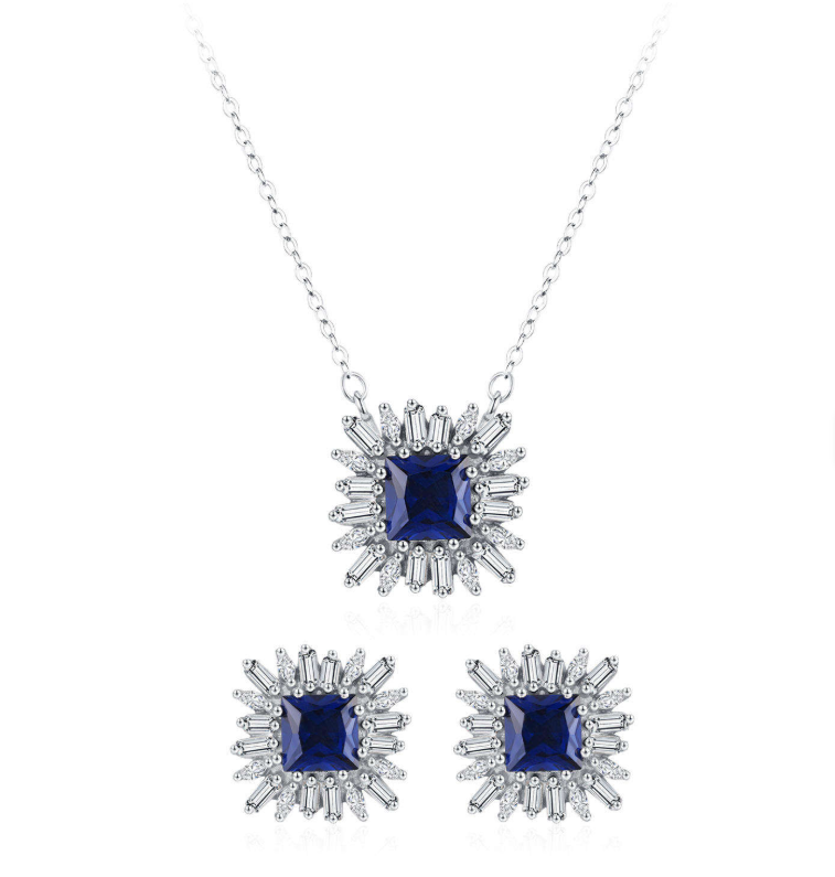 Complete Ladies' Jewelry Set — Exquisite Matching Bracelet, Necklace, and Earrings
