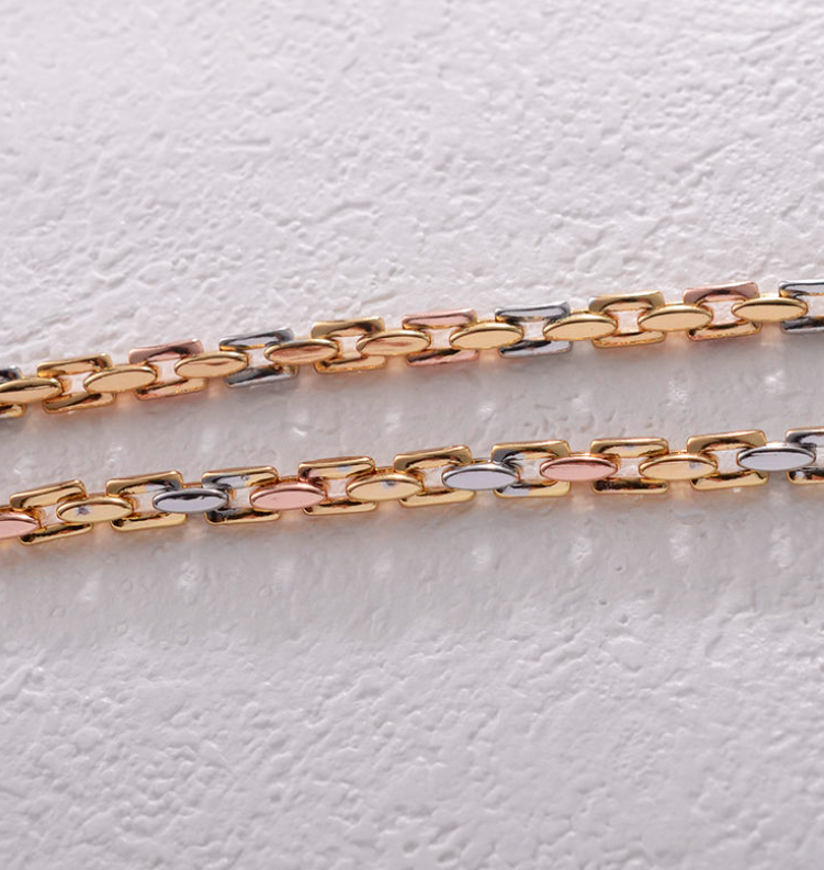Hip-Hop Style 18K Gold-Plated Bracelet and Necklace — A Unisex, Street-Style Gift for Men and Women.