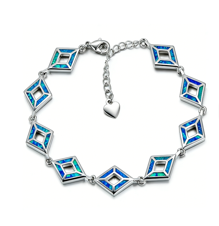 Athens-Style Geometric Jewelry Set: An Elegant and Minimalist Bracelet and Necklace for Women—A Chic, High-End Accessory.